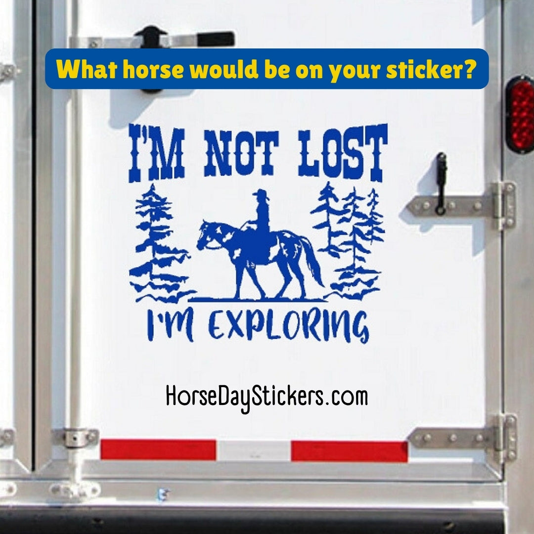 Large horse trailer sticker