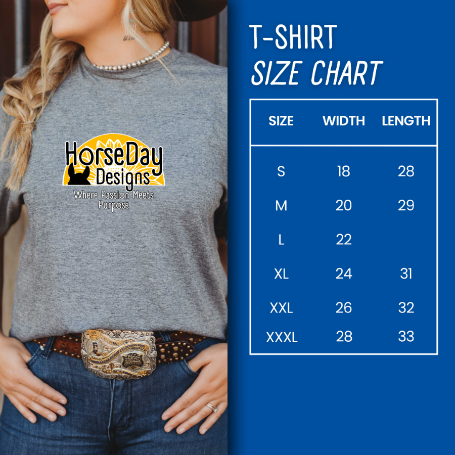 Horse T shirt sizing