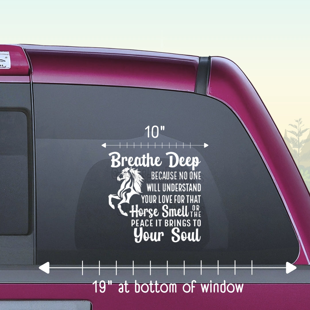 Breathe Deep Horse Sticker Horse Decal