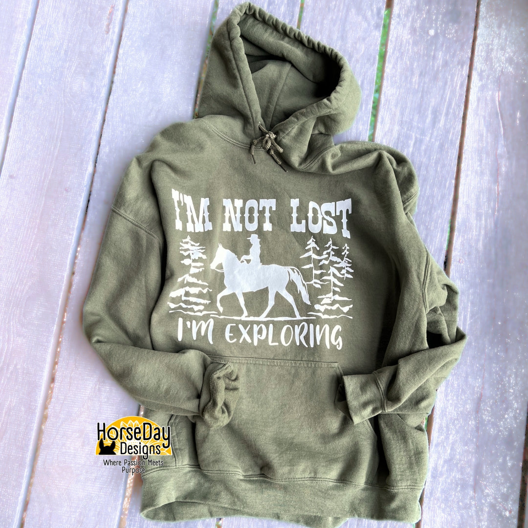 I'm not Lost I'm Exploring Horse hoodie
