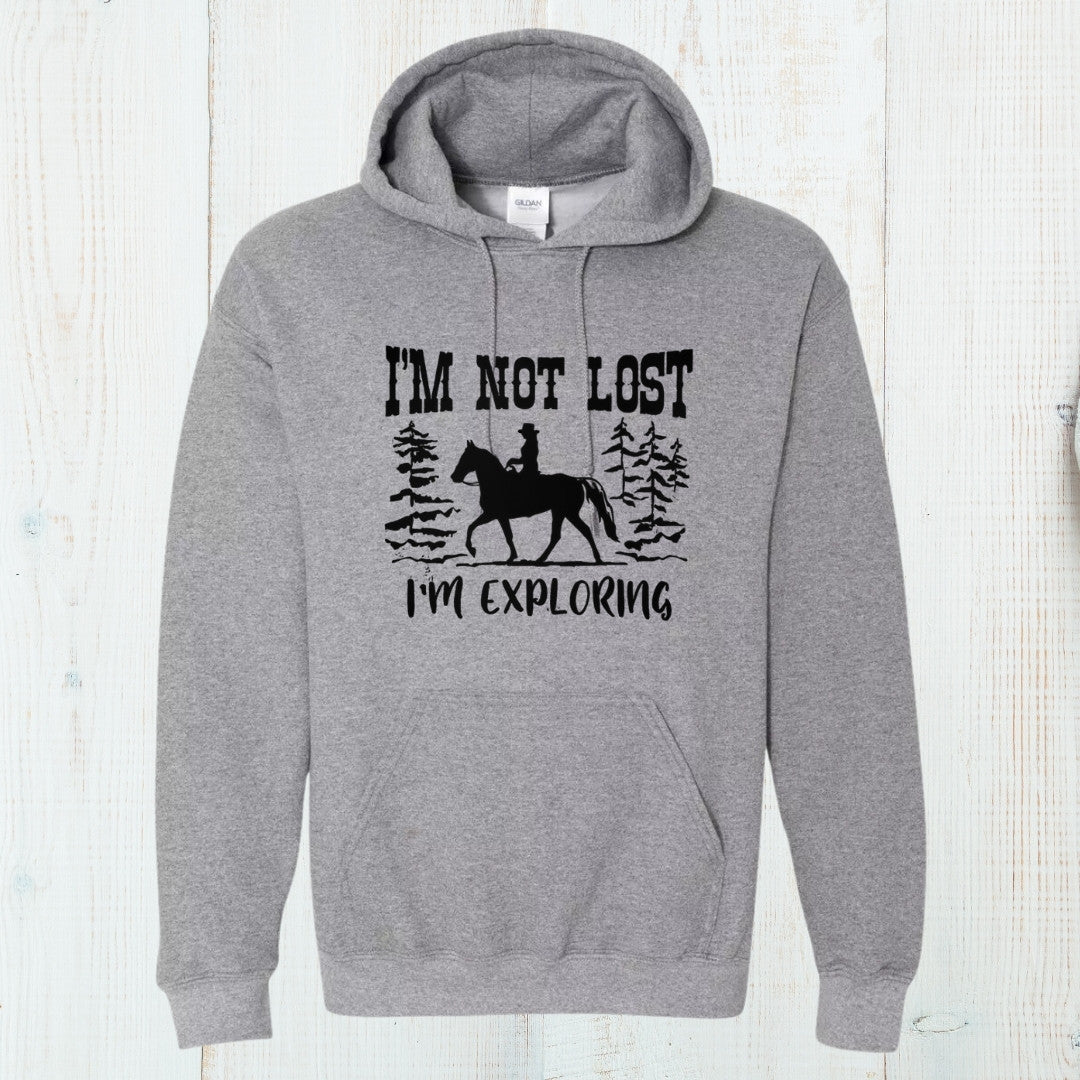 I'm not Lost I'm Exploring Horse Hoodie Horse Sweatshirt