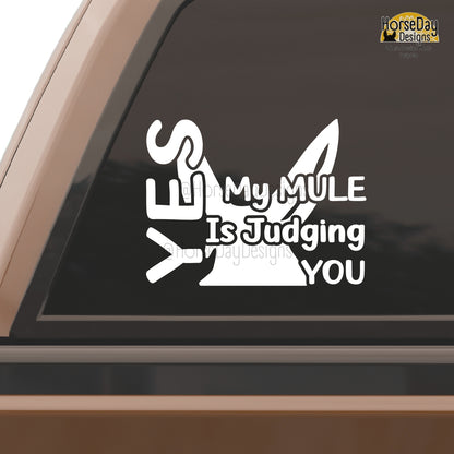 My Mule is Judging You Mule Sticker decal