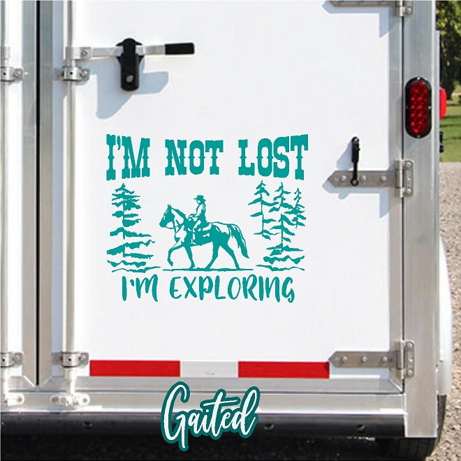 gaited trail horse sticker large for trailers