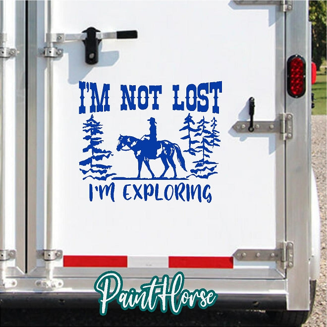 Paint Horse western trail sticker large for trailers