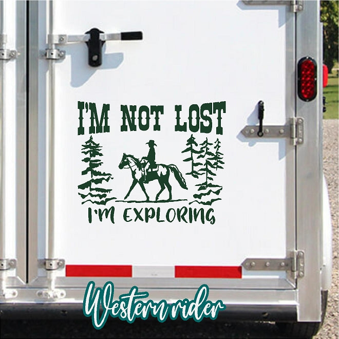 Western male trail rider large for trailers