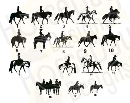 Simple Cowgirl horse Sticker decal