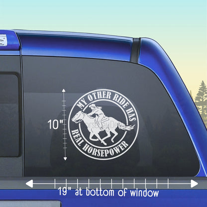 western horse window sticker