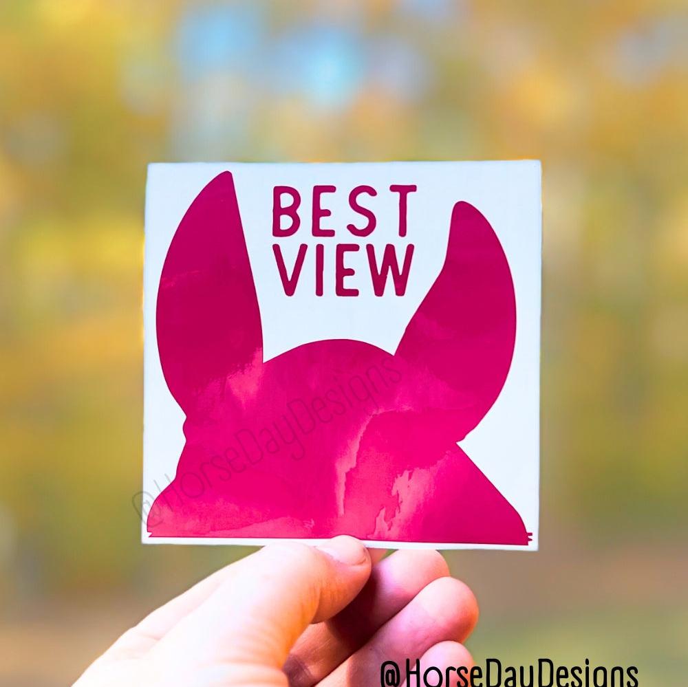 Horse  Ears Best View Equestrian Horse decal stickers