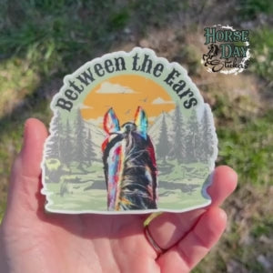 video of between the ears horse sticker