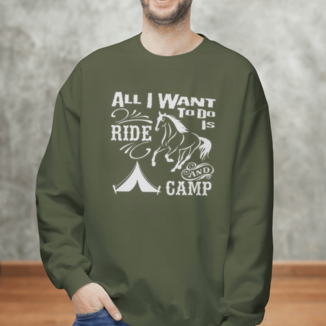 horse camp graphic sweatshirt